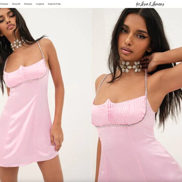 AMAZING LACE FOR LOVE & LEMONS Elora Mini Dress Size Medium - Picture 2 of 5